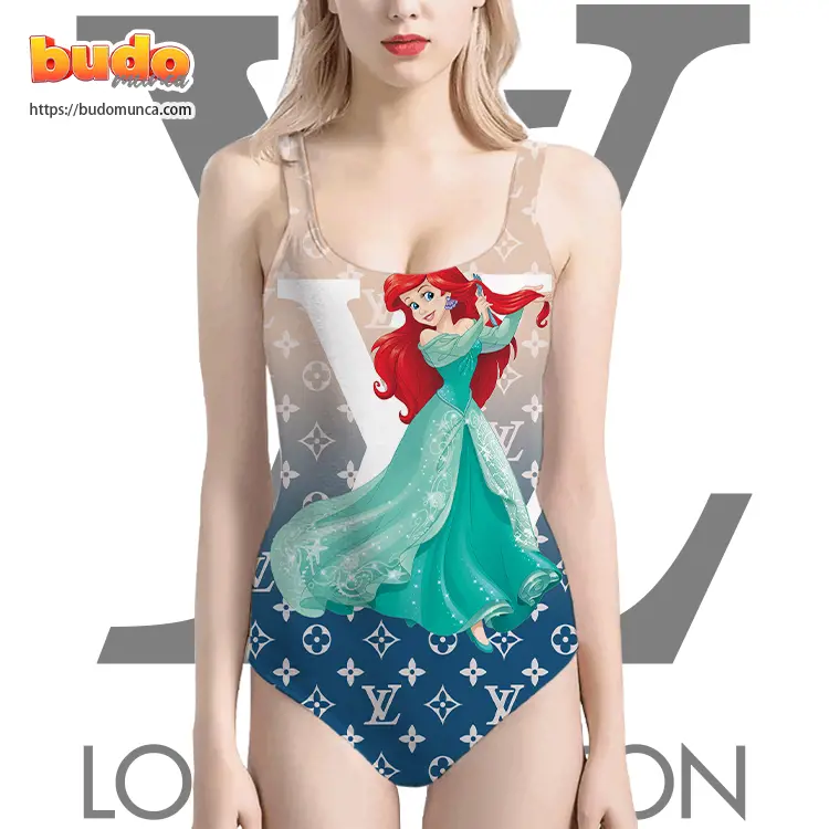 Lv feat ariel princess disney v3 swimsuit louis vuitton gift uninque for women